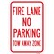 Signmission Fire Lane No Parking Tow Away Zone, Heavy-Gauge Aluminum, 12" x 18", A-1218-25195 A-1218-25195 - alternate 1
